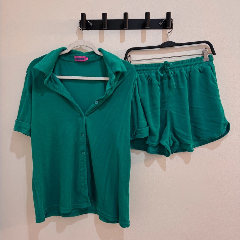 green edikted terrycloth set